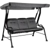 Outsunny Hollywoodschaukel Als 3-Sitzer Schwarz -Smoby-Shop outsunny hollywoodschaukel als 3 sitzer schwarz a360388