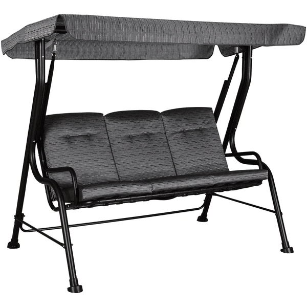 Outsunny Hollywoodschaukel Als 3-Sitzer Schwarz 3 Outsunny Hollywoodschaukel Als 3-Sitzer Schwarz