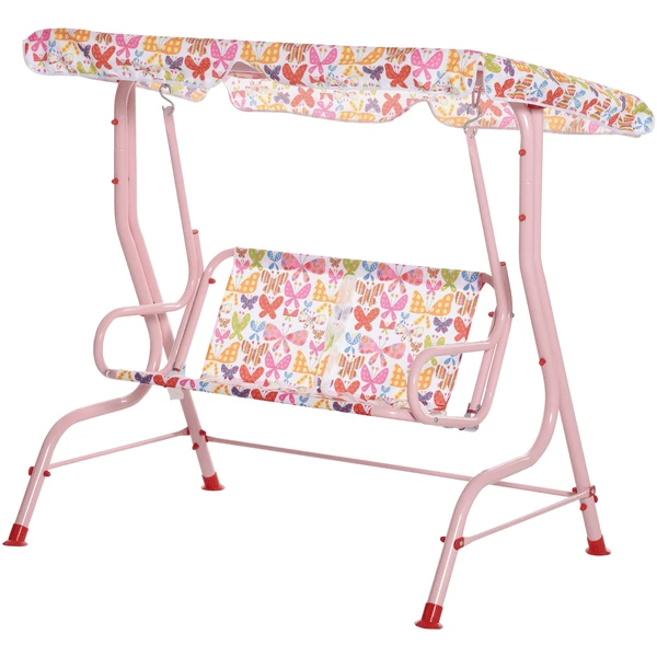 Outsunny Hollywoodschaukel Für Kinder Rosa 3 Outsunny Hollywoodschaukel Für Kinder Rosa