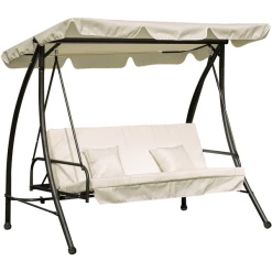Outsunny Hollywoodschaukel Mit Liegefunktion Weiß, Schwarz