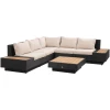 Outsunny Luxus Polyrattan Loungeset Schwarz -Smoby-Shop outsunny luxus polyrattan loungeset schwarz a380391