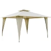 Outsunny Pavillon Mit Doppeldach Beige -Smoby-Shop outsunny pavillon mit doppeldach beige a380777