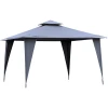 Outsunny Pavillon Mit Doppeldach Grau -Smoby-Shop outsunny pavillon mit doppeldach grau a380776