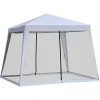 Outsunny Pavillon Mit Moskitonetz Grau -Smoby-Shop outsunny pavillon mit moskitonetz grau a380417