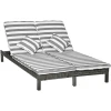 Outsunny Polyrattan Gartenliege Für 2 Personen Grau, Weiß 2 Outsunny Polyrattan Gartenliege Für 2 Personen Grau, Weiß -Smoby-Shop outsunny polyrattan gartenliege fuer 2 personen grau weiss a380407