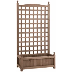 Outsunny Rankkasten Im Spalierrahmen-Design Dunkelbraun