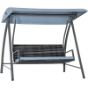 Outsunny Rattan Gartenschaukel Grau -Smoby-Shop outsunny rattan gartenschaukel grau a380408