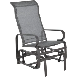 Outsunny Schaukelstuhl Mit Ergonomischer Form Grau