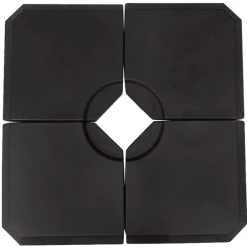 Outsunny Schirmständer 4-teilig Schwarz