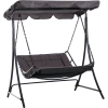 Outsunny Schwingliege Mit Dach Schwarz -Smoby-Shop outsunny schwingliege mit dach schwarz a342733