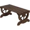 Outsunny Sitzbank Im Wagenrad-Design Dunkelbraun -Smoby-Shop outsunny sitzbank im wagenrad design dunkelbraun a361521