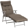 Outsunny Sonnenliege Mit Kissen Braun -Smoby-Shop outsunny sonnenliege mit kissen braun a380394