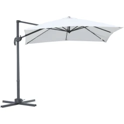 Outsunny Sonnenschirm Mit 5-stufiger Neigung Schwarz, Beige