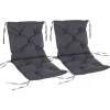 Outsunny Stuhlauflage Als 2er-Set Grau -Smoby-Shop outsunny stuhlauflage als 2er set grau a380675