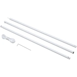 Outsunny Teleskopstange Für Sonnensegel Weiß