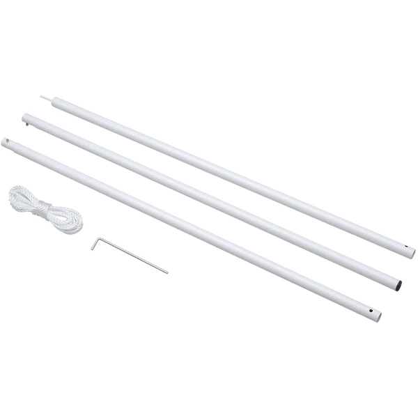 Outsunny Teleskopstange Für Sonnensegel Weiß 3 Outsunny Teleskopstange Für Sonnensegel Weiß